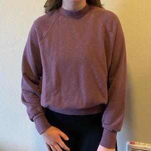 Burgundy Mock-neck Sweatshirt